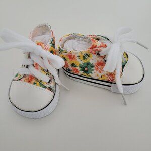 Cute New Floral Canvas Sneakers for 18 Inch Dolls
